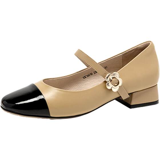 Shachi women's shoes fashionable splicing Mary Zhen shoes women's spring and autumn new thick heel light mouth single shoes contrast color commuting work shoes
Shachi women's shoes fashionable splicing Mary Zhen shoes women's spring and autumn new thick heel light mouth single shoes contrast color commuting work shoes