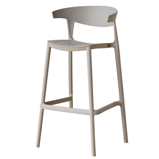 Bar chair Nordic plastic bar chair backrest high stool designer Outdoor high chair Home stackable bar chair Bar chair Nordic plastic bar chair backrest high stool designer Outdoor high chair Home stackable bar chair