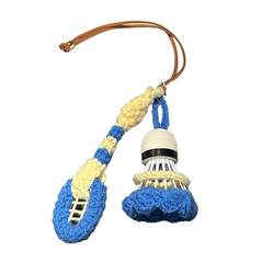 Braided badminton car pendant sports racket car rearview mirror decorative pendant high-end wool car pendant Braided badminton car pendant sports racket car rearview mirror decorative pendant high-end wool car pendant