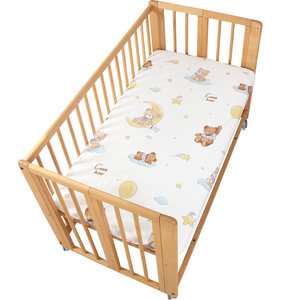 Crib cover A pure cotton sheet newborn children splicing bed mattress cover protective cover baby crib cover Crib cover A pure cotton sheet newborn children splicing bed mattress cover protective cover baby crib cover