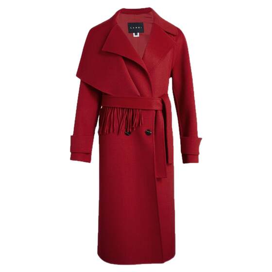 LANDI Red Floating Tassel Long Coat Women's New Winter Large Lapel Woolen Jacket
LANDI Red Floating Tassel Long Coat Women's New Winter Large Lapel Woolen Jacket