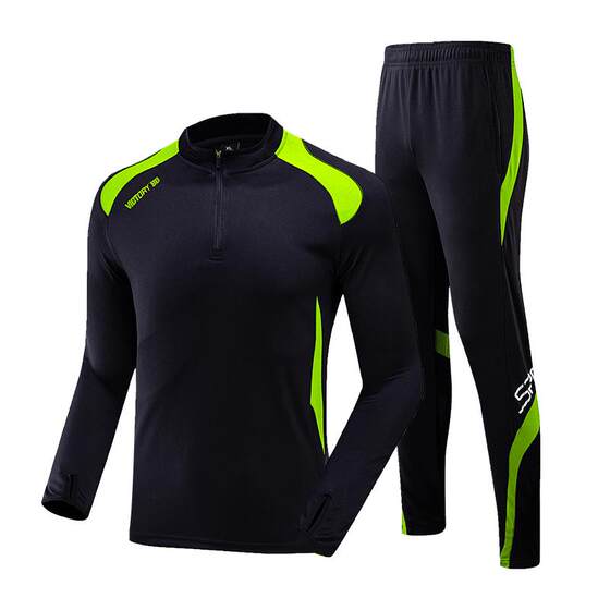 Long -sleeved football training suit set men's autumn and winter children's football uniforms custom group purchase semi -zipper appearance Long -sleeved football training suit set men's autumn and winter children's football uniforms custom group purchase semi -zipper appearance