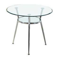 Round tempered glass meeting negotiation table and chair Round tempered glass meeting negotiation table and chair