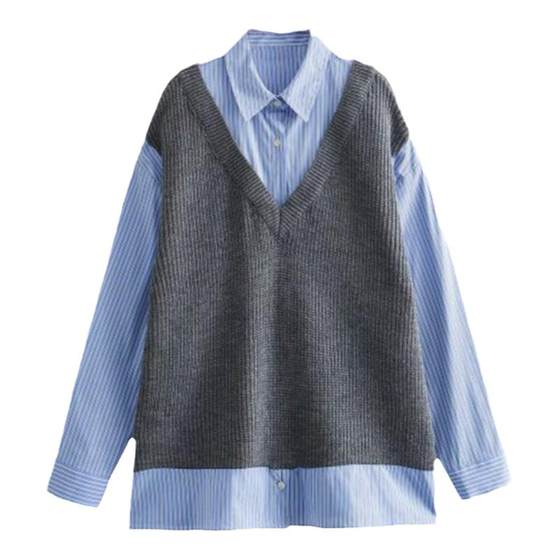 2025 New Spring Women's Clothing Set Small Knitted Vest Vest Layered Striped Shirt Temperament Two-piece Set
2025 New Spring Women's Clothing Set Small Knitted Vest Vest Layered Striped Shirt Temperament Two-piece Set