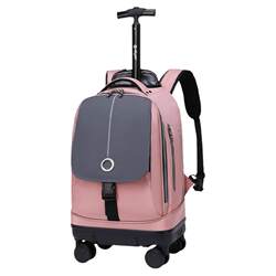 Love Louis Trolley School Bag Large Capacity Spinner Backpack Love Louis Trolley School Bag Large Capacity Spinner Backpack