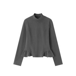 XWI Xinwei temperament half turtleneck velvet T-shirt bottoming shirt for women 2025 autumn black slimming inner top 
XWI Xinwei temperament half turtleneck velvet T-shirt bottoming shirt for women 2025 autumn black slimming inner top