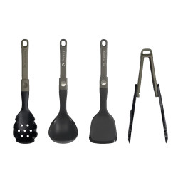 Awada outdoor silicone cookware spatula spoon set folding spatula spoon portable camping lightweight kitchenware set Awada outdoor silicone cookware spatula spoon set folding spatula spoon portable camping lightweight kitchenware set