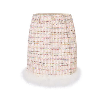 MAXRIENY pink tweed high-waist straight skirt 25 autumn style spliced raw edge small A-line small fragrant skirt 
MAXRIENY pink tweed high-waist straight skirt 25 autumn style spliced raw edge small A-line small fragrant skirt
