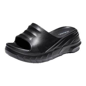 Aokang women's shoes 2025 summer slippers thick sole small heel heightened outside wear walk flip flops casual sandals Aokang women's shoes 2025 summer slippers thick sole small heel heightened outside wear walk flip flops casual sandals