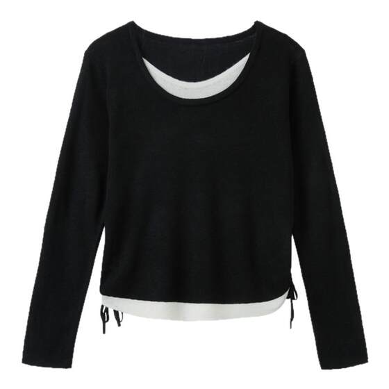 Kuaiyu 2025 Spring Women's New Round Neck Fake Two-Piece Top Fresh Korean Commuter Versatile Fashion Knitted Sweater 
Kuaiyu 2025 Spring Women's New Round Neck Fake Two-Piece Top Fresh Korean Commuter Versatile Fashion Knitted Sweater