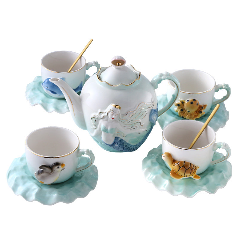 Nosin Ceramic Marine Animal Coffee Tea Set Person Japanese Style