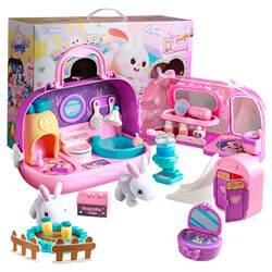 Little rabbit bathing toys girl simulated animal pet house 5-8 years old children's doll play house shell house 6 Little rabbit bathing toys girl simulated animal pet house 5-8 years old children's doll play house shell house 6