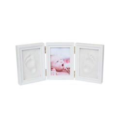 Memorial for neutral photo frame baby full moon handprint mud with cover Memorial for neutral photo frame baby full moon handprint mud with cover