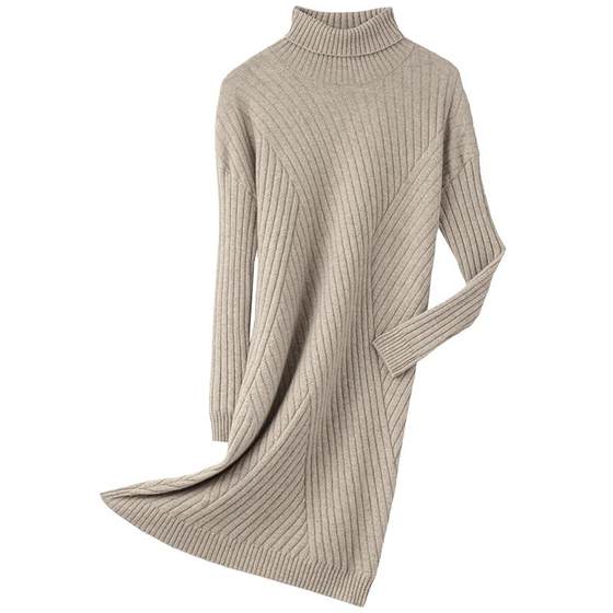 Zhaojun's new lazy style cashmere dress with autumn and winter, women's temperament, solid color irregular striped midi skirt
Zhaojun's new lazy style cashmere dress with autumn and winter, women's temperament, solid color irregular striped midi skirt