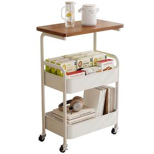 Small cart lathe nightstand can be moved side snack storage rack household floor-to-ceiling bedside tea table table living room Small cart lathe nightstand can be moved side snack storage rack household floor-to-ceiling bedside tea table table living room