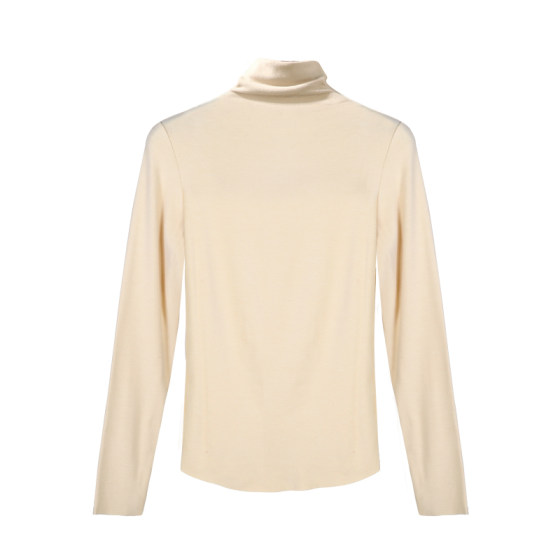 Half turtleneck base shirt for women in autumn and winter, spring and autumn 2025 new fashionable double-sided velvet pile collar long-sleeved top
 Half turtleneck base shirt for women in autumn and winter, spring and autumn 2025 new fashionable double-sided velvet pile collar long-sleeved top