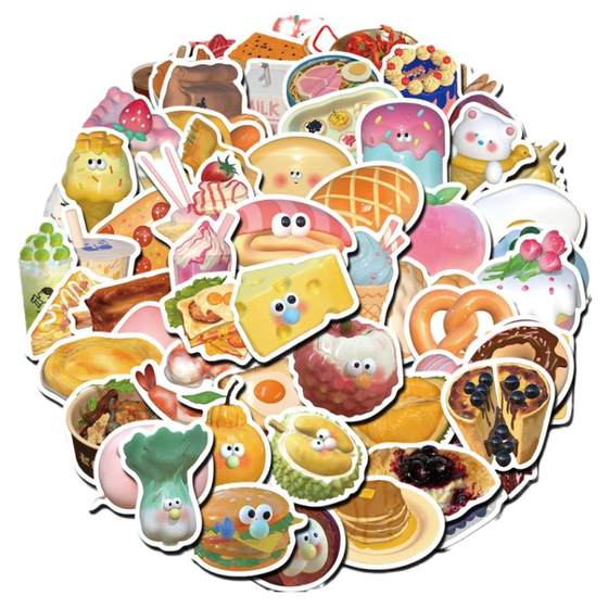 358 snacks and beverage stickers ins style cute personalized creative suitcase tablet mobile phone graffiti waterproof stickers 358 snacks and beverage stickers ins style cute personalized creative suitcase tablet mobile phone graffiti waterproof stickers