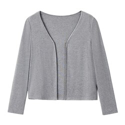 Blue Language Striped Camisole Lazy Style Gray Cardigan Blue Language Striped Camisole Lazy Style Gray Cardigan