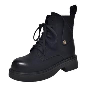 Da Yaya Large Size Women's Shoes Cowhide Warm Martin Boots Da Yaya Large Size Women's Shoes Cowhide Warm Martin Boots