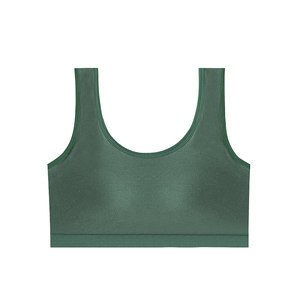 Fixed vest-style bra underwear pure cotton cup anti-sagging shock-proof and anti-exposure beautiful back-gathering bra ultra-thin 
Fixed vest-style bra underwear pure cotton cup anti-sagging shock-proof and anti-exposure beautiful back-gathering bra ultra-thin