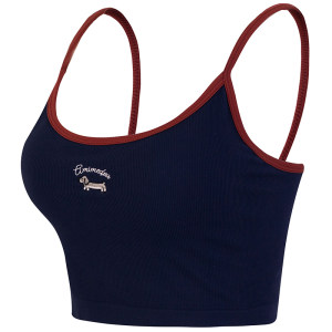 Fitness girl's integrated sports underwear shockproof gathering and wearing a running bra contrasting color suspender yoga vest new 
Fitness girl's integrated sports underwear shockproof gathering and wearing a running bra contrasting color suspender yoga vest new