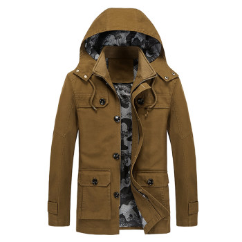 Foreign trade winter pure cotton medium-length large-size jacket for men with velvet thickened detachable hooded casual versatile jacket 
Foreign trade winter pure cotton medium-length large-size jacket for men with velvet thickened detachable hooded casual versatile jacket