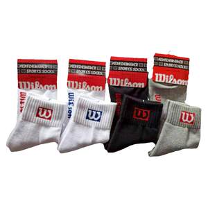 Wilson specialty tennis socks badminton socks thickened towel bottom mid-tube socks anti-odor cotton long socks Wilson specialty tennis socks badminton socks thickened towel bottom mid-tube socks anti-odor cotton long socks