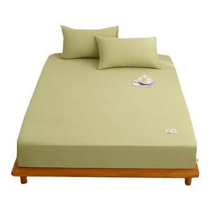 A category of maternal and infant -level cotton craft beds, a single piece of solid color bed cover, a melong mattress protective sleeve anti -slip sheet A category of maternal and infant -level cotton craft beds, a single piece of solid color bed cover, a melong mattress protective sleeve anti -slip sheet