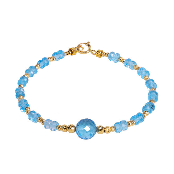 Ruohua Jewelry Blue Star = Sky Blue Topaz Bracelet for Women 18K Gold Beaded Bracelet Color Treasure Hand Dress Customization
Ruohua Jewelry Blue Star = Sky Blue Topaz Bracelet for Women 18K Gold Beaded Bracelet Color Treasure Hand Dress Customization