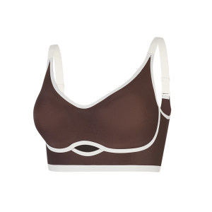 Light sports bra for women, thin, small breasts, comfortable, no wires, breast reduction, anti-sagging, seamless vest-style bra 
Light sports bra for women, thin, small breasts, comfortable, no wires, breast reduction, anti-sagging, seamless vest-style bra