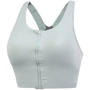 Followed zipper sports underwear female high -strength running shockproof integrated adjustment fitness bras gathered yoga vest Followed zipper sports underwear female high -strength running shockproof integrated adjustment fitness bras gathered yoga vest