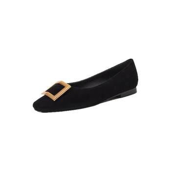 Saturday cashmere flat shoes women's 2025 new style scoop shoes spring and autumn flat shoes boat shoes grandma shoes black women's shoes Saturday cashmere flat shoes women's 2025 new style scoop shoes spring and autumn flat shoes boat shoes grandma shoes black women's shoes