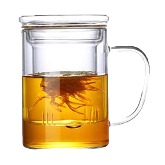 Glass tea cup men and women tea water separation flower tea cup with glass water cup high borosilicon office cup thickened
Glass tea cup men and women tea water separation flower tea cup with glass water cup high borosilicon office cup thickened