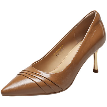 Yierkang French leather high heels for women slim heels 2025 new autumn professional high-end temperament and not tired foot shoes 
Yierkang French leather high heels for women slim heels 2025 new autumn professional high-end temperament and not tired foot shoes
