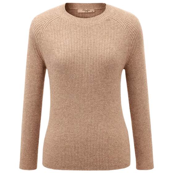 Zhaojun's new raboss sleeve round neck cashmere sweater for women with versatile temperament slim solid color slim and warm sweater
Zhaojun's new raboss sleeve round neck cashmere sweater for women with versatile temperament slim solid color slim and warm sweater
