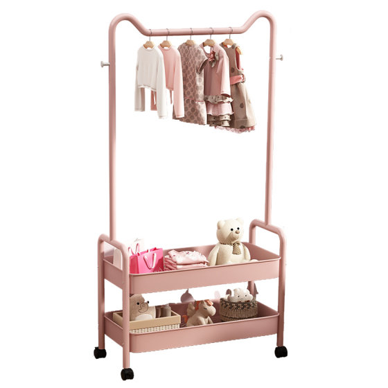 Children's coat frame landing bedroom small hanging rack girl storage shelves house house drying rack pink
 Children's coat frame landing bedroom small hanging rack girl storage shelves house house drying rack pink