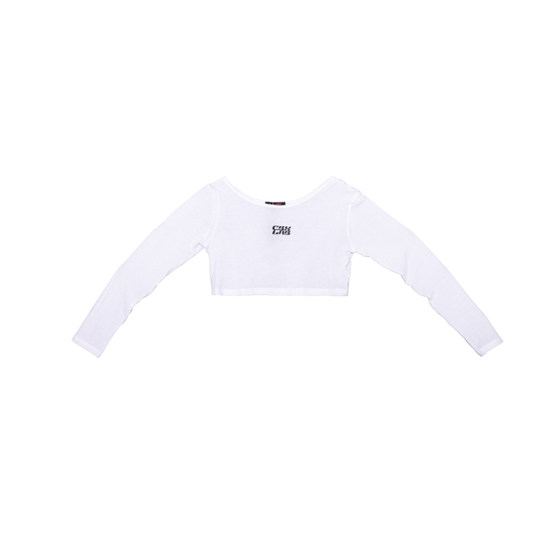 CBXLAB Street Dance Trendy Brand White Jazz Dance Silk Shirt Navel Exposed American Hot Girl Long Sleeve Hip Hop Dancing Top CBXLAB Street Dance Trendy Brand White Jazz Dance Silk Shirt Navel Exposed American Hot Girl Long Sleeve Hip Hop Dancing Top