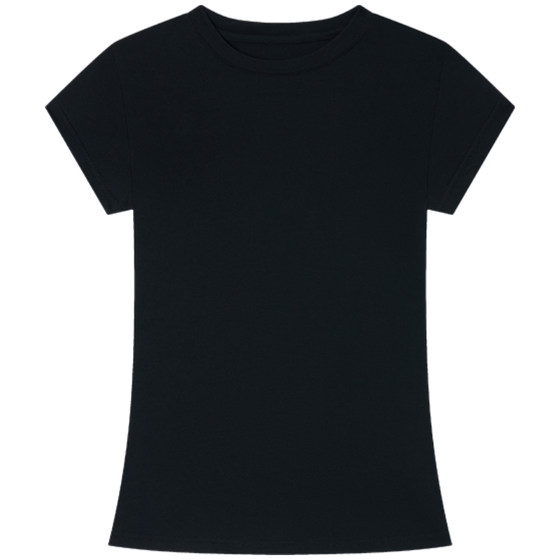 Halo Luu black front shoulder round neck knitted short-sleeved T-shirt for women in summer new slim short slim body sleek
Halo Luu black front shoulder round neck knitted short-sleeved T-shirt for women in summer new slim short slim body sleek