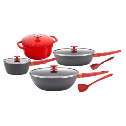 German Zwilling Now Plus pot set family portrait non-stick pot enamel cast iron pot household cooking pot German Zwilling Now Plus pot set family portrait non-stick pot enamel cast iron pot household cooking pot