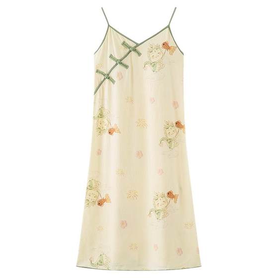 Catman's new Chinese summer thin style with chest pad suspender nightgown for women's new 2025 Chinese style pajamas home clothes
Catman's new Chinese summer thin style with chest pad suspender nightgown for women's new 2025 Chinese style pajamas home clothes