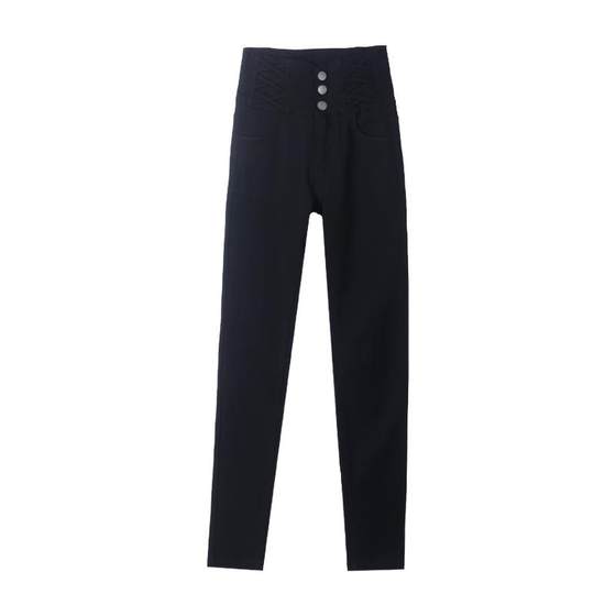 Women's 2025 new high-waisted belly-closing spring and autumn wear black pencil foot pants to make you look slim and stretchy black pants
Women's 2025 new high-waisted belly-closing spring and autumn wear black pencil foot pants to make you look slim and stretchy black pants