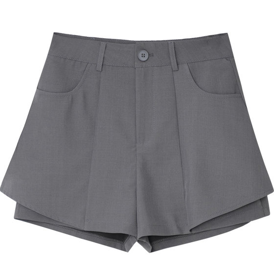 High-waisted suit wide-leg shorts for women's design sense spliced ruffled A-line skirt pants loose and versatile casual pants
High-waisted suit wide-leg shorts for women's design sense spliced ruffled A-line skirt pants loose and versatile casual pants