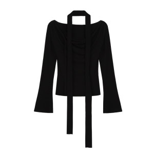 MULVAN'Atmosphere Beauty' Swinging Collar/Slanted Off-Shoulder/One-Shoulder Design Top for Women's Slim T-shirt
 MULVAN'Atmosphere Beauty' Swinging Collar/Slanted Off-Shoulder/One-Shoulder Design Top for Women's Slim T-shirt