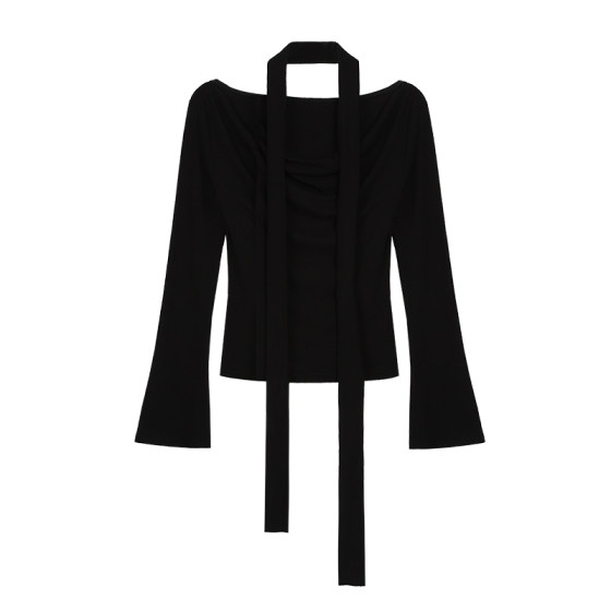 MULVAN'Atmosphere Beauty' Swinging Collar/Slanted Off-Shoulder/One-Shoulder Design Top for Women's Slim T-shirt
 MULVAN'Atmosphere Beauty' Swinging Collar/Slanted Off-Shoulder/One-Shoulder Design Top for Women's Slim T-shirt