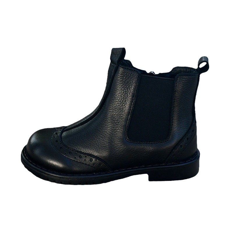 Beran Children's Leather Martin Boots Black British Style