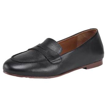 Pan Xiaping heel soft sole loafers large size women's shoes 
Pan Xiaping heel soft sole loafers large size women's shoes