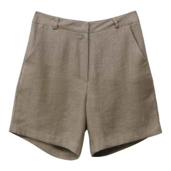 Cotton and linen short pants women's suit five -point pants summer new small retro high waist linen straight pants casual pants Cotton and linen short pants women's suit five -point pants summer new small retro high waist linen straight pants casual pants
