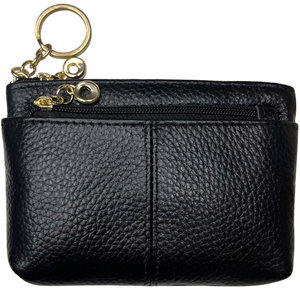 Head layer cowhide purse women's card bag key bag soft leather small bag coin bag zipper mini leather short wallet Head layer cowhide purse women's card bag key bag soft leather small bag coin bag zipper mini leather short wallet