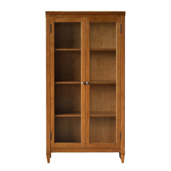 Solid wood bookcase American home office with door open bookshelves cabinet storage and modern Solid wood bookcase American home office with door open bookshelves cabinet storage and modern
