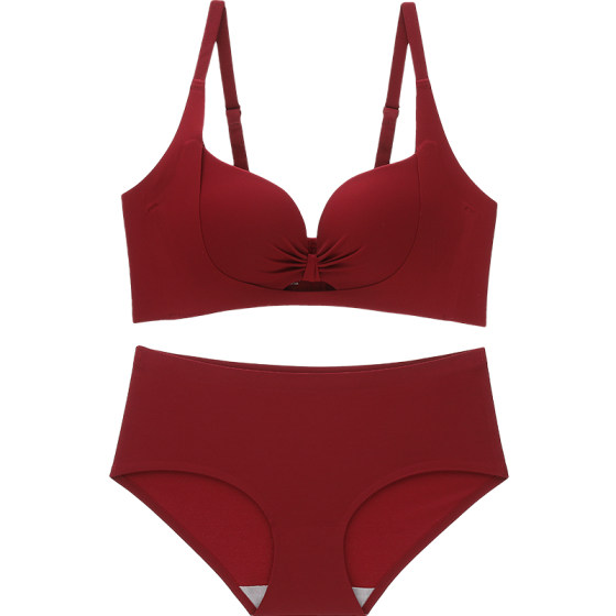 Six rabbits big red underwear women's small breasts gathered to show big bras, big bras, wedding gift boxes
 Six rabbits big red underwear women's small breasts gathered to show big bras, big bras, wedding gift boxes